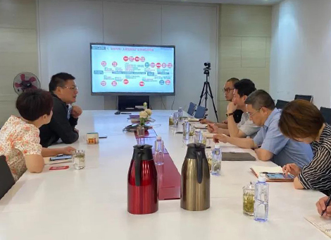 热烈欢迎普陀区委常委、宣传部部长郝炳权一行，莅临剧星传媒交流指导！